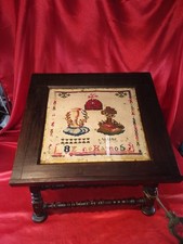 Antikes Lesepult Buchhalter Gedrechselt Holz Stoff Notenhalter Messing (5730)