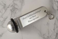 großer HOTEL Schlüsselanhänger 110x38mm silber- runde Kopfform - Inkl GRAVUR