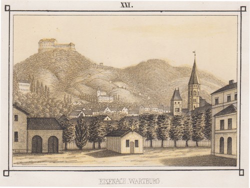 Eisenach original lithografie - eisenach,