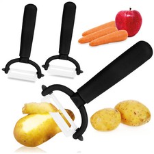 3x Sparschäler mit Keramikklinge für Obst und Gemüse - besonders scharfer