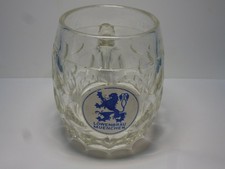 altes Bierglas Löwenbräu München 0,5 L Krone SG emailliert