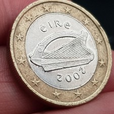 2 Euro Münze Eire 2002 Irische Harfe