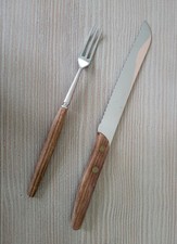 Besteck Teile mit Holzgriff
