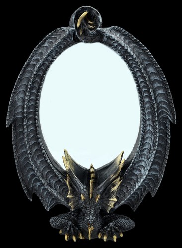 Gothic spiegel mit drachen - gothic,