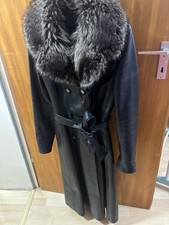 Damen Leder Mantel Gr 36