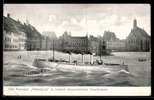 Kriegsschiff kreuzer - ak,