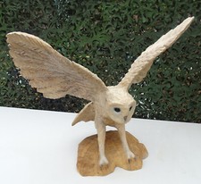 Eule Uhu Kunstharz Resin Handarbeit H 65 cm imposant dekorativ outdoor