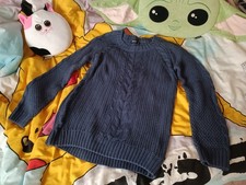 Damen Pullover Strick Blau