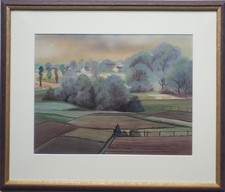 Gemälde Aquarell Landschaft