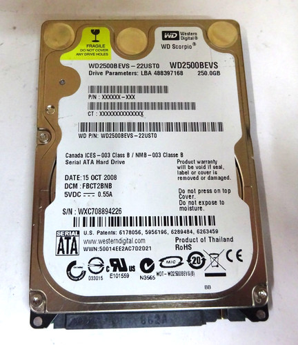 Western digital 250gb wd2500b - western, *wd2500b