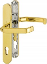 HOPPE Drückergarnitur Liverpool PZ92mm HaustürGarnitur Schmalschild MessingDrück