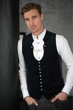 Herren Samtweste schwarz