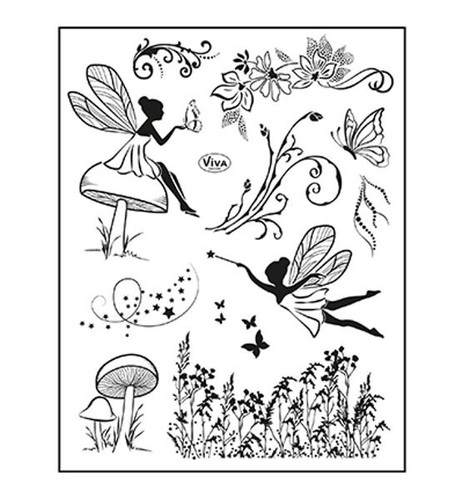Elfen stempel clearstamp - -,