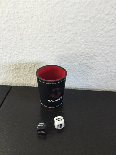Würfelbecher bacardi schwarz - würfelbecher,