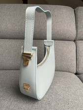 Stylische hellblaue Leder