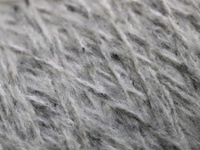 R45 (80€/kg) 1000g KID MOHAIR EFFEKTWOLLE POLARGRAU (2,2) Zwirn Wolle Strick