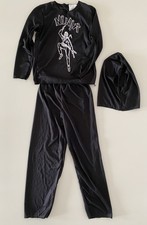 NINJA KOSTÜM KINDER Karnval Fasching Jungen Samurai Schwarz 116/128 Neu