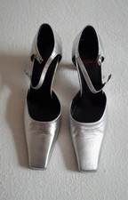 HUGO Pumps Riemchen-Abendschuhe, silber, Gr. 36.5 *NEUWERTIG*