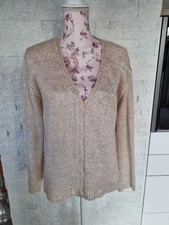 H&M Strick Jacke beige Pailletten Silber Gr.S guter Zustand