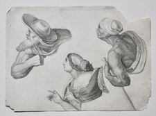 Drei Köpfe in Profilansicht