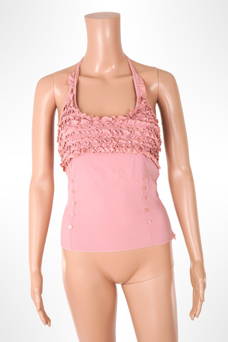 Vintage rosa top - vintage, neckholder