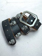 Vintage Skull Leder Gürtel /