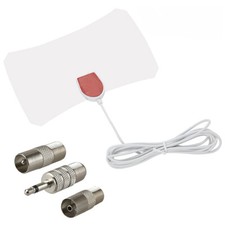 ✅ DAB FM Antenne Stereo-Anlage Wand UKW ZIMMERANTENNE DAB+ Klebepad IEC WEISS