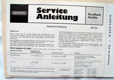 Schaltplan/Service-Anleitung für Grundig Radio RF 412