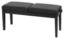 Klavierbank Klavierstuhl Pianobank Doppel Sitz Bank Klavierhocker Schwarz matt