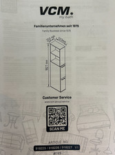 Holz Badmöbel Nischenschrank Schublade Sadilo XL Honig Eiche Neu