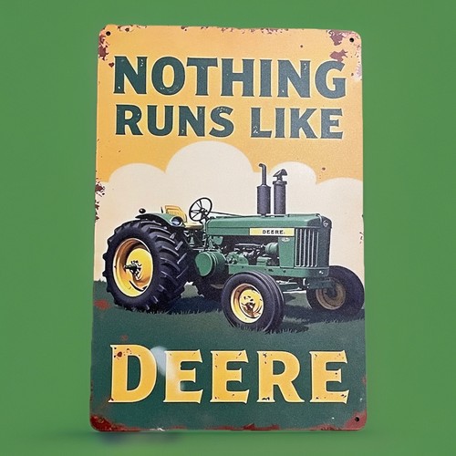 Blechschild john deere traktor - blechschild,