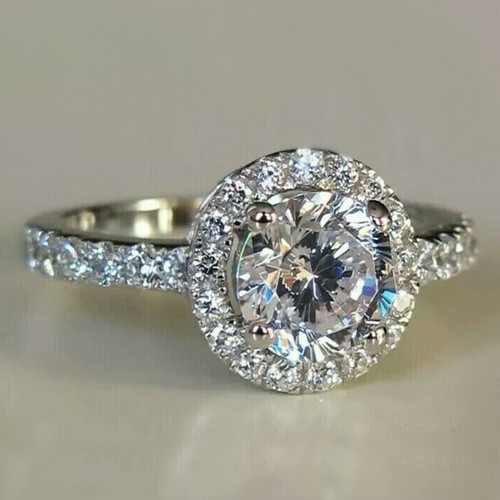 Damenring runder diamant - damenring, kt