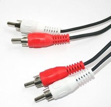 10m Audio-Kabel 2 Cinch Stecker St/St stereo 10,0m AUX Anschlusskabel RCA Chinch