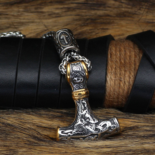 Halskette thors hammer mit - hammer,