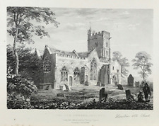 Honiton Old Church Devonshire 1842 Original William Spreat Devonshire Druck