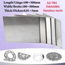 Stahlblech Edelstahl Bleche 0,01mm 1mm 2mm Bis 3mm Streifen V2A Platte Zuschnitt