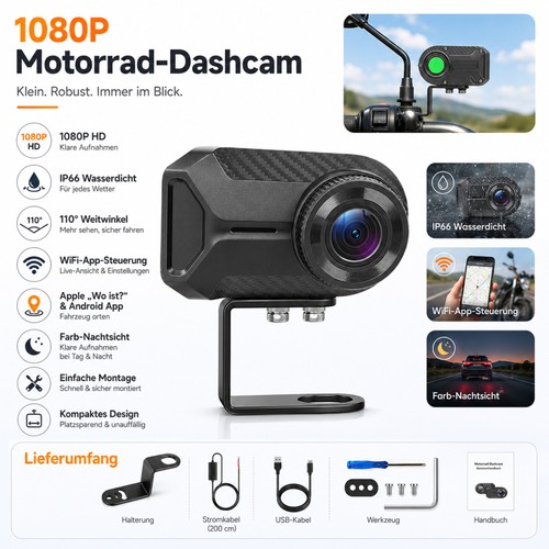 1080p motorcycle dashcam - motorcycle,