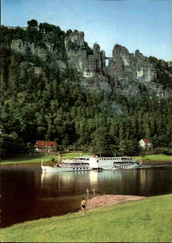 Postkarte schiffe ship elbe - ship,