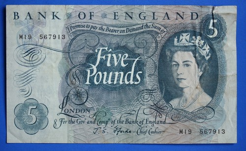 1967 bank england five - bank,