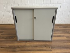 Mauser robustes Aktensideboard 2 Ordnerhöhen grau Metall 80cm