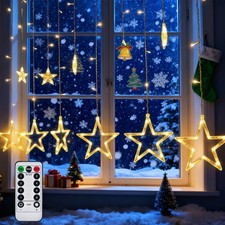 Sterne Deko Innen LED Vorhang