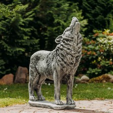 Heulender Wolf Steinfigur H.98