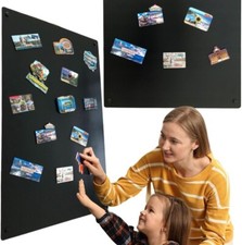 Magnettafel Schwarz 75x49 cm Edelstahl Magnetwand Pinnwand Groß Magnetisch