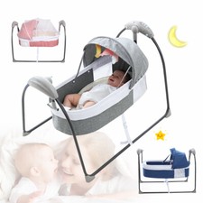 Elektrische Babywiege Stubenwagen Kinderbett Babybett Babywippe Bett Baby Wippen