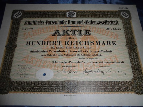Historische aktie - ,