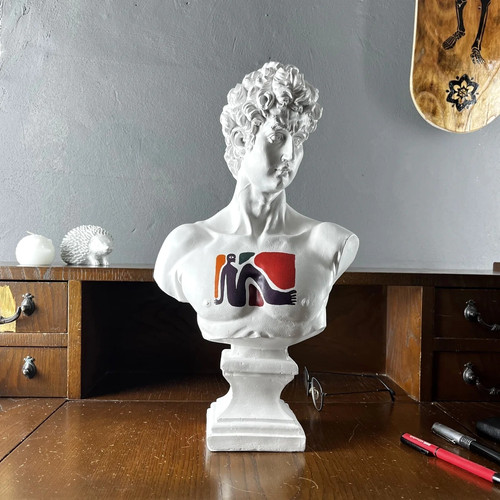 Handbemalte david statue - handbemalte,