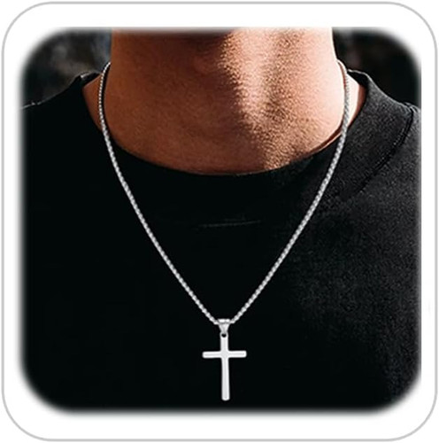 Kreuz kette für herren silber - herren,