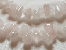 1  Strang Rosenquarz Tropfen Edelstein Perlen Schmuck Beads