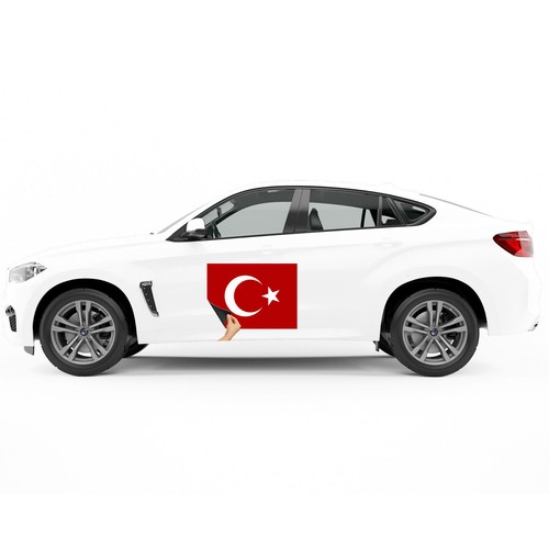 Türkei flagge magnetfolie - türkei,