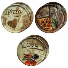 6er Set Pizzateller Oliven-